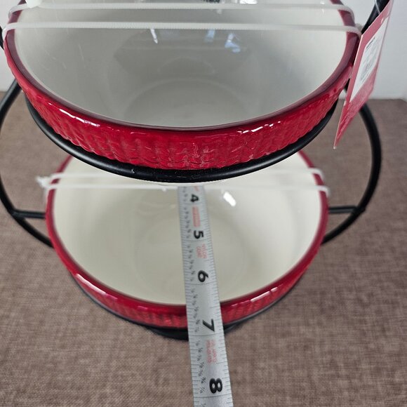 St Nicholas Square, Yuletide Snowman Two Tiered Server With Tags New Condition - Picture 11 of 12